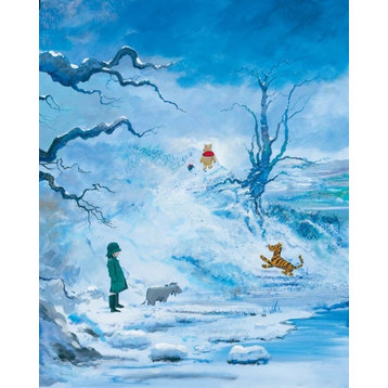 Disney Fine Art Winter in The 100 Acre Wood Deluxe by Peter & Harrison Ellenshaw
