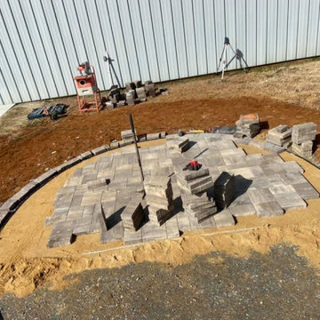 Paver Patio with Fire Pit - Construction Phase