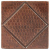 Premier Copper Products 4"x4" Tile, Diamond Design, Set of 8