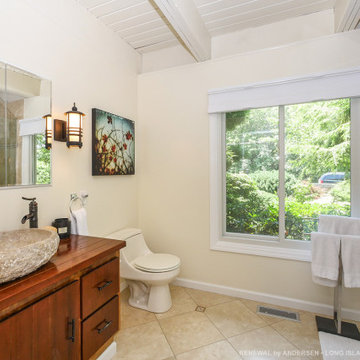 Large Sliding Window in Gorgeous Bathroom - Renewal by Andersen LI / NY