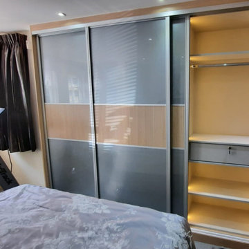 Built-in Sliding Wardrobe with Warm White LED | Brent | Inspired Elements