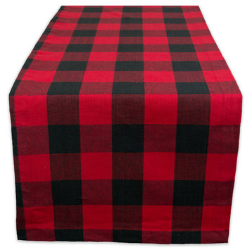 DII Red Buffalo Check Table Runner 14"x72"