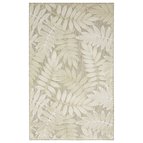 Nourison Aloha 2'8" x 4' Ivory Sage Modern Rug