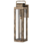 HInkley - Hinkley Sag Harbor Large Wall Mount Lantern, Burnished Bronze - Sag Harbor unites updated elements with time-tested details. A simple, clean cage in a Burnished Bronze, Antique Brushed Aluminum or Black with Burnished Bronze accent finish anchors to forge an unforgettable look and combines with clear glass panels to create a beacon of enduring style.