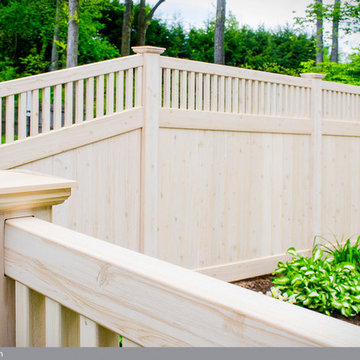 Eastern White Cedar PVC Vinyl Wood Grain Fencing from Illusions