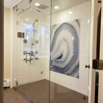 Frameless Steam Shower Enclosure in Scituate MA