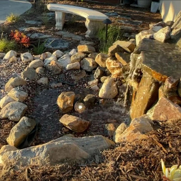Xeriscape & Native Garden with Waterfall