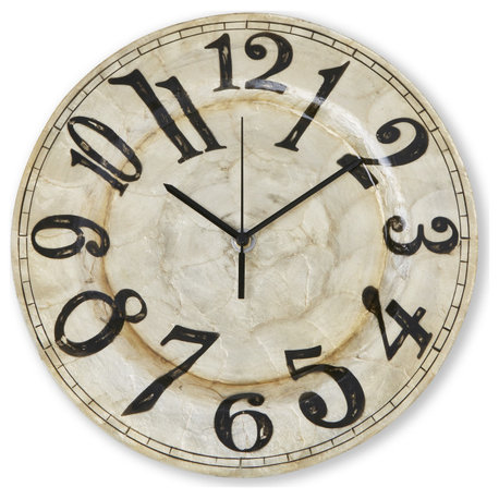 Clock Pearl with Black Numbers