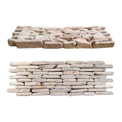 Brown Standing Pebble Tile Mosaic - Mosaic Tile
