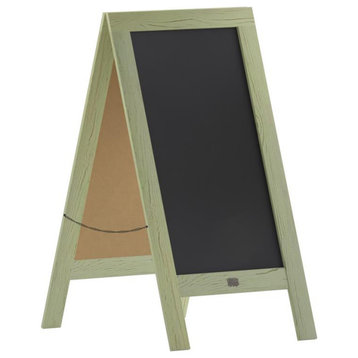 30" x 20" A-Frame Magnetic Indoor/Outdoor Double Sided Chalkboard Sign, Rustic Green