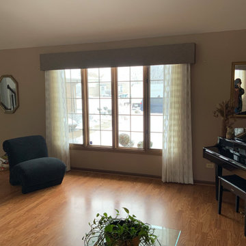 Sheer Drapes with Cornice