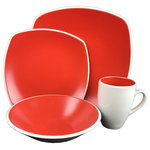 Nova 16-Piece Square Dinner Set - Contemporary - Dinnerware Sets ... Nova 16-Piece Square Dinner Set - Contemporary - Dinnerware Sets ...