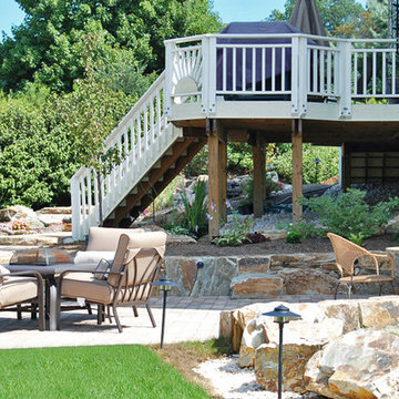 Downingtown Deck, Hardscaping, Landscaping and Water Feature