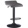 Winsome Tarah 26.4"H Adjustable Faux Leather Bar Stool in Gray/Black (Set of 2)