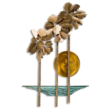 Coastal Home Décor 'Pacifica Palms' Contemporary Tropical Metal Art
