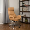 Camel Leatherette Gaslift Adjustable Swivel Office Chair