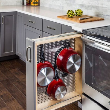 Stainless Steel Pegboard Filler Pullout