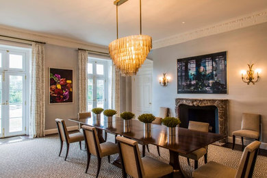 Inspiration for a timeless dining room remodel in New York