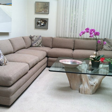 Reupholstery of modern sectional
