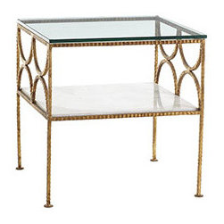 GOLD FITZGERALD TABLE - Side Tables And End Tables