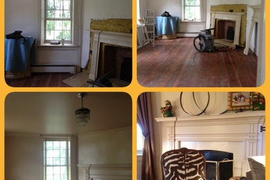 Living Room Before and After Blue Ridge Hospice Showhouse 2013