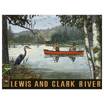Paul A. Lanquist Lewis & Clark National Park River Art Print, 18"x24"