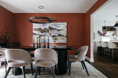 Inspiration for a contemporary dining room remodel in Chicago