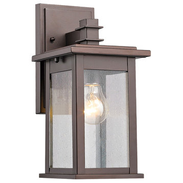 Tristan 1 Light Outdoor Wall Sconce 12" High, Rubbed Bronze