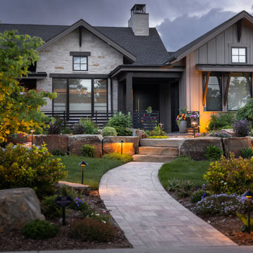 Transitional Home Meets Intimate Perennial Garden in Timnath