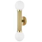 Hudson Valley Lighting - Reade 2 Light Wall Sconce, Aged Brass Finish - Features: