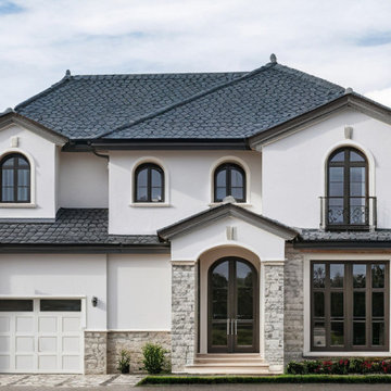 Modern French Elegance: Architectural Harmony on a Challenging slope