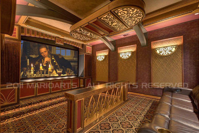 Example of a classic home theater design in Sacramento