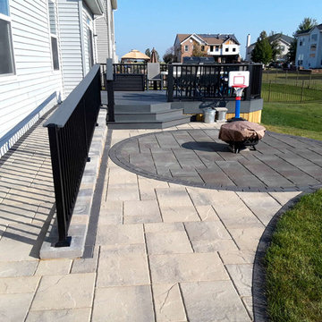 Timber Tech Deck and Belgard Paver Patio Combination in Bolingbrook, IL