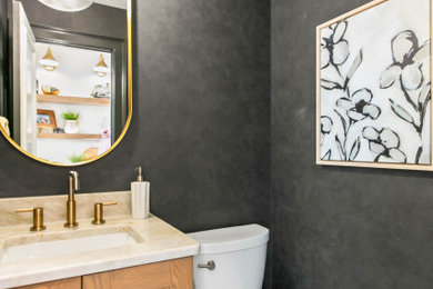 Powder room - transitional powder room idea in Omaha
