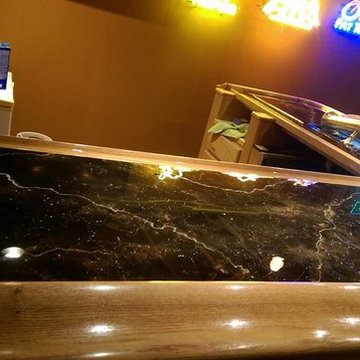 Rustic Custom Man Cave Basement Bar