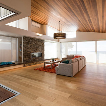 Sunny, natural beachfront residence