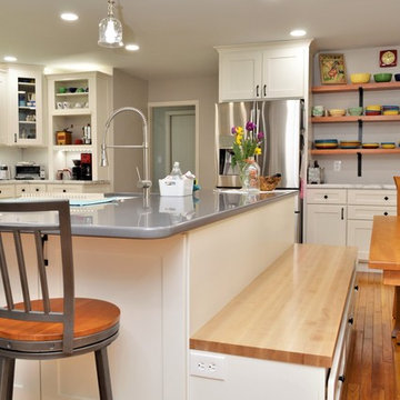 Monticello, IN. Haas Signature Collection. Unique Multi-Surfaced Kitchen