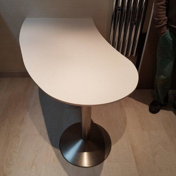 Cuisine avec plan de travail en Dekton zenith 12mm +60mm