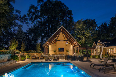 Inspiration for a timeless pool remodel in Omaha