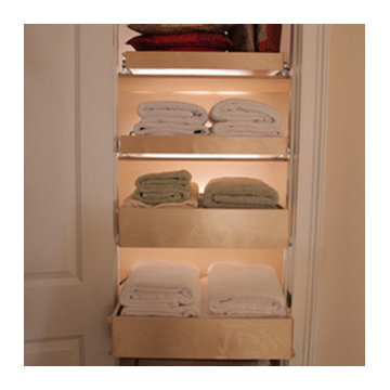 Pull Out Shelves for the Linen Closet