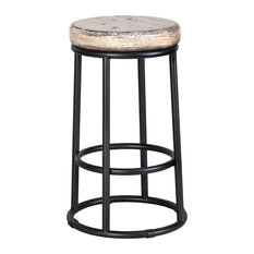 Brikk - Bowery Counter Stool, Distressed White - Bar Stools and Counter Stools