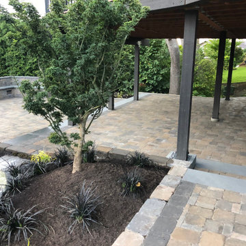 Built in Seating, Rockery and Fire Pit