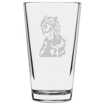 Gordon Setter Dog Themed Etched All Purpose 16oz. Libbey Pint Glass