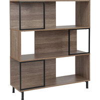 Paterson Collection 39.5Wx45H Wood Grain Finish Bookshelf, Rustic