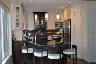 Example of a trendy kitchen design in Toronto