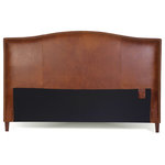 For Now Designs - King Size Leather Headboard With Brass Nail Head, Tobacco, California King - Sophisticated and Classic California King size leather Headboard finished in Tobacco Brown leather. A very soft leather with a very smooth texture. Superb craftsmanship and appealing style