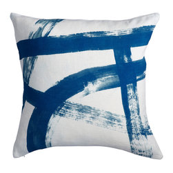 ABSTRACT PILLOW COVER &ndash; BLUE - Products