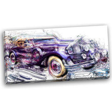 "Abstract Vintage Cruiser Car" Canvas Painting
