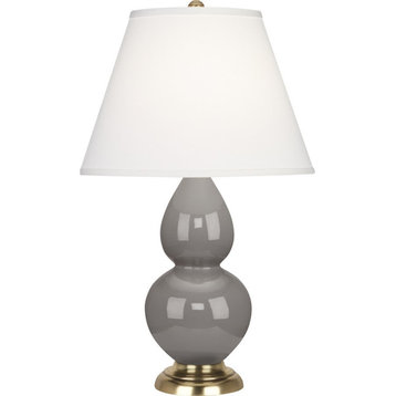 Robert Abbey Small Double Gourd 1 Light Accent Lamp, Smoke Taupe/Pearl - 1768X