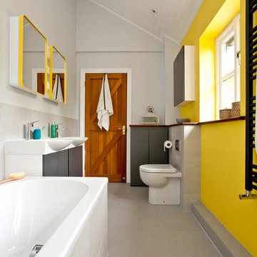 Colorful kids bathroom